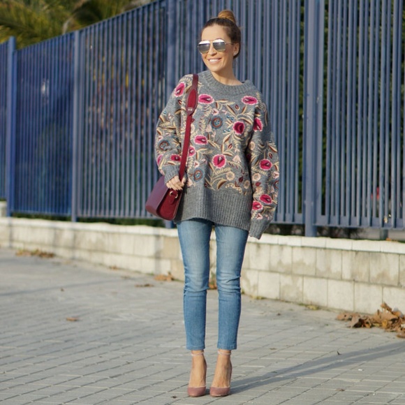 floral jumper zara